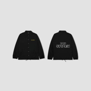 Shop the Dnexzen Coach Jacket – a sleek black streetwear essential with bold graphics and minimalist design. Perfect for everyday wear, protests, and urban lifestyle.